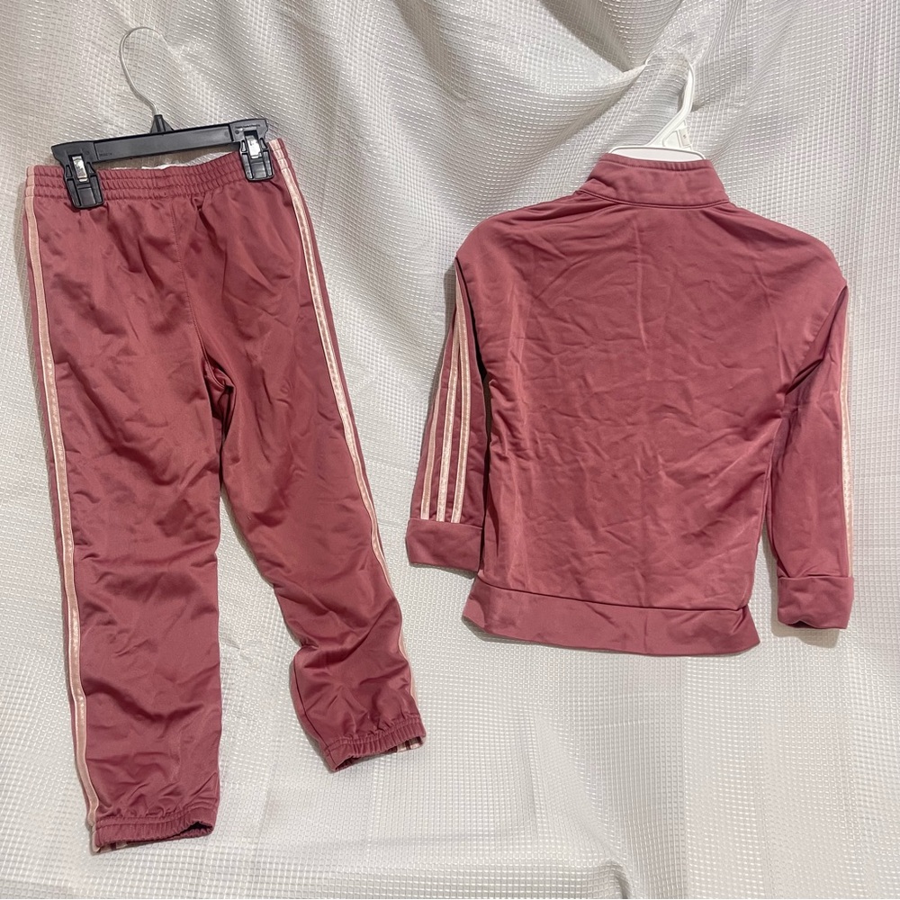Kids Adidas Pink Tracksuit Set - Picture 8 of 8